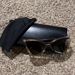 Saint Laurent Women's Sunglasses - Clear Nude Frames & Brown Lens